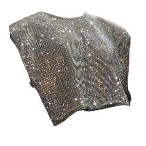 Silver Sequin Women's Top